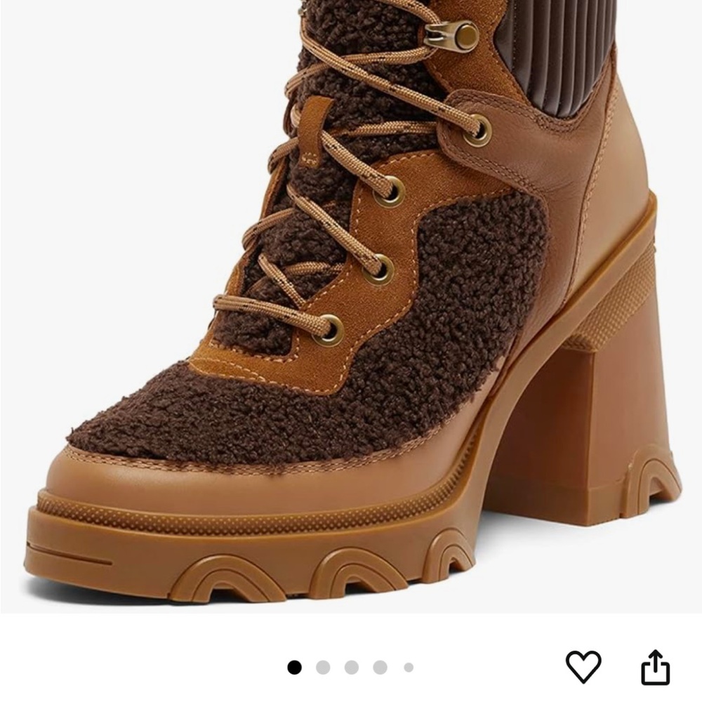 Brown Chunky Heel Ankle Boots